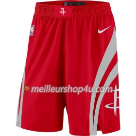 Homme NBA Houston Rockets Shorts Rouge 2018-19 Nike Swingman
